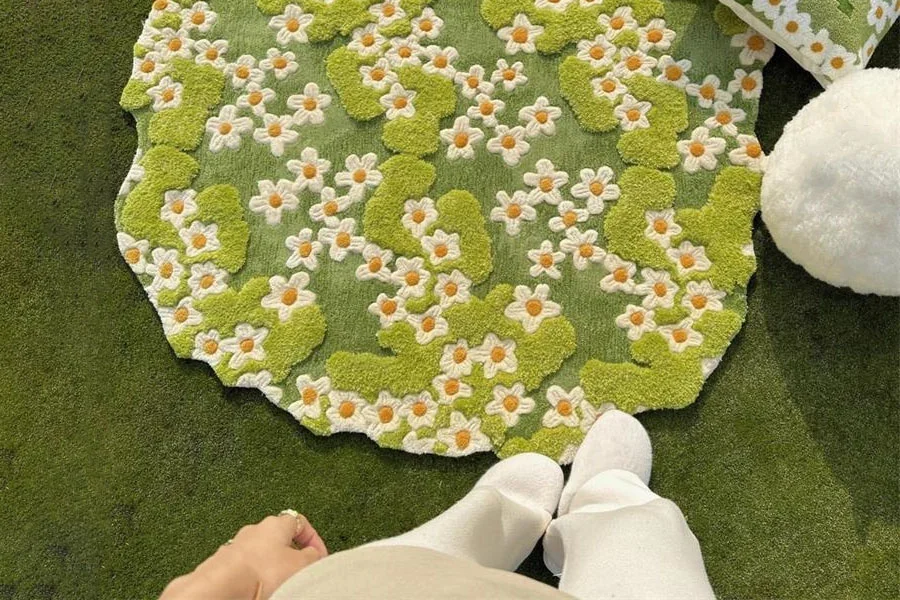 Soft Tufted Circular Carpet